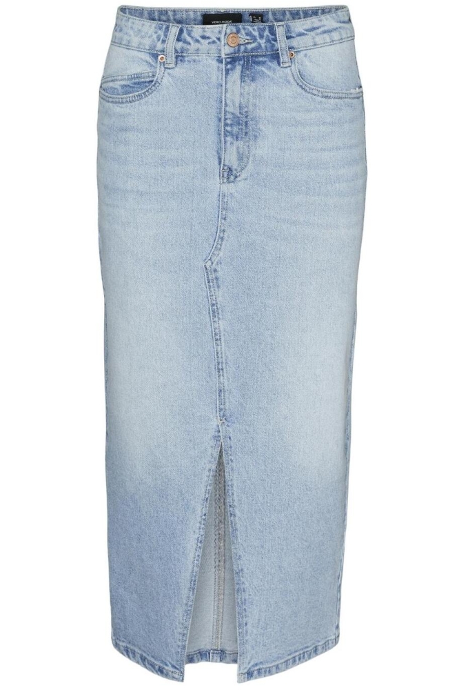 VMVERI HR CALF DENIM SKIRT GA MIX N 10295731 LIGHT BLUE DENIM